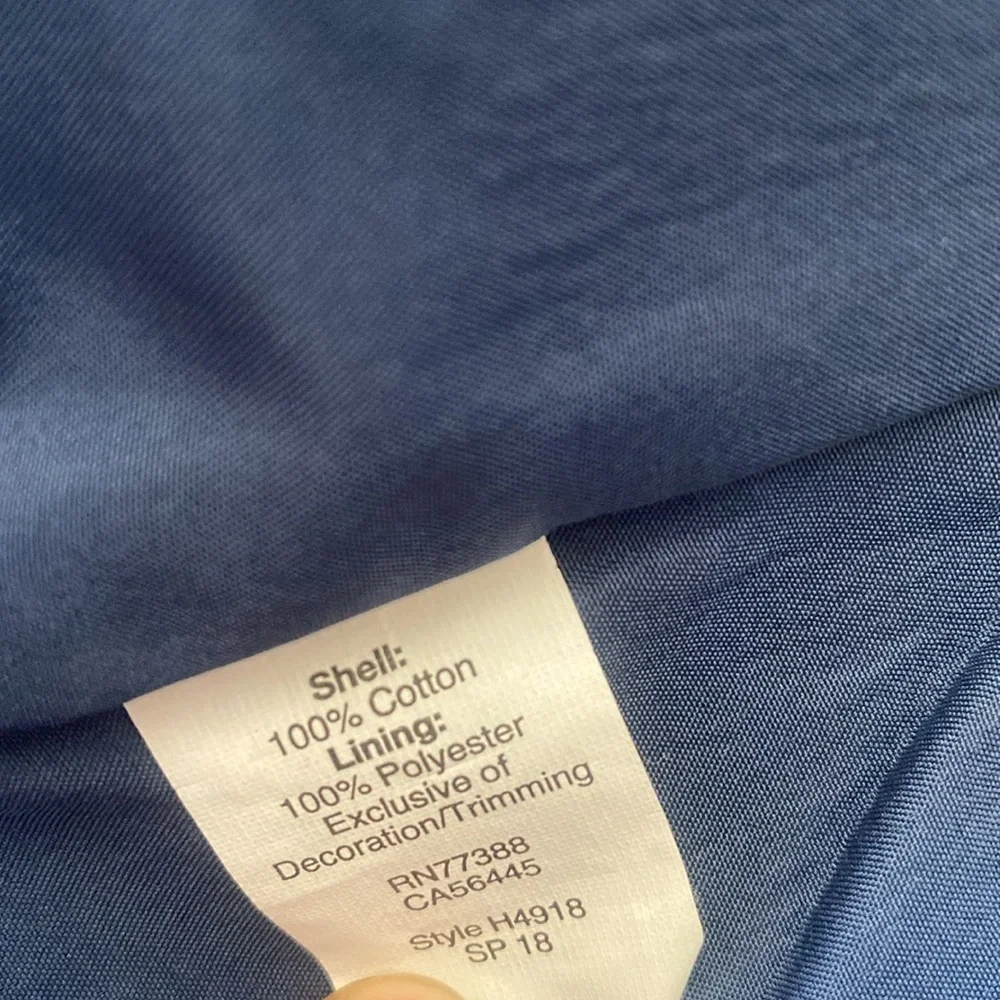 J. Crew Scalloped Chambray Blue Skirt Size 10